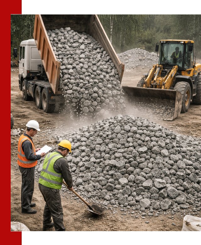 Гранитный щебень фракция 70-150 доставка в Искитиме