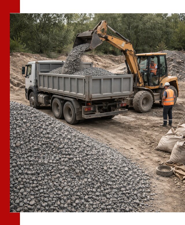 Доставка гравийного щебня в Искитиме оптом и в розницу