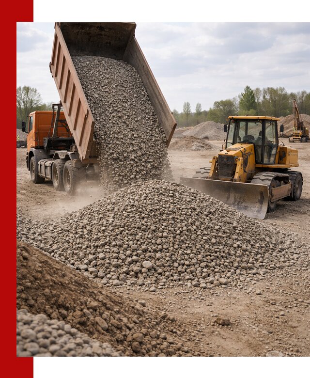 Доставка гравийного щебня фракции 40-70 в Искитиме