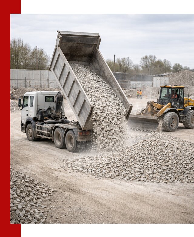 Доставка и продажа известнякового щебня в Искитиме