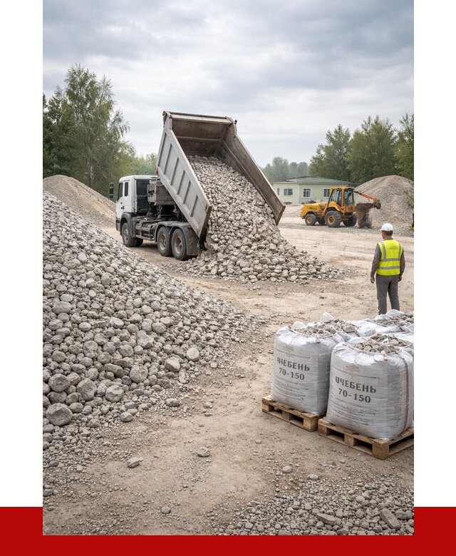 Известняковый щебень фракция 70-150 в Искитиме от 1274 р. | ПРОНЕРУДСкм