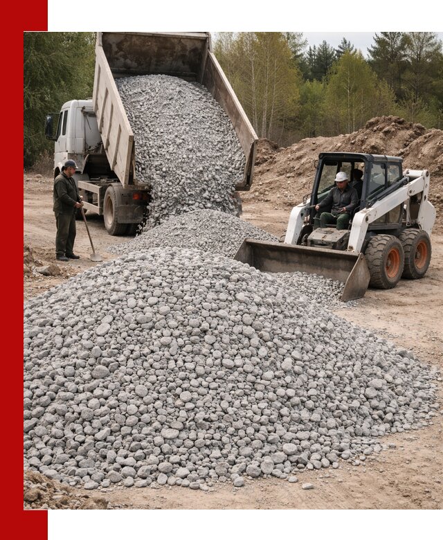 Доставка доломитового щебня в Искитиме напрямую от карьера