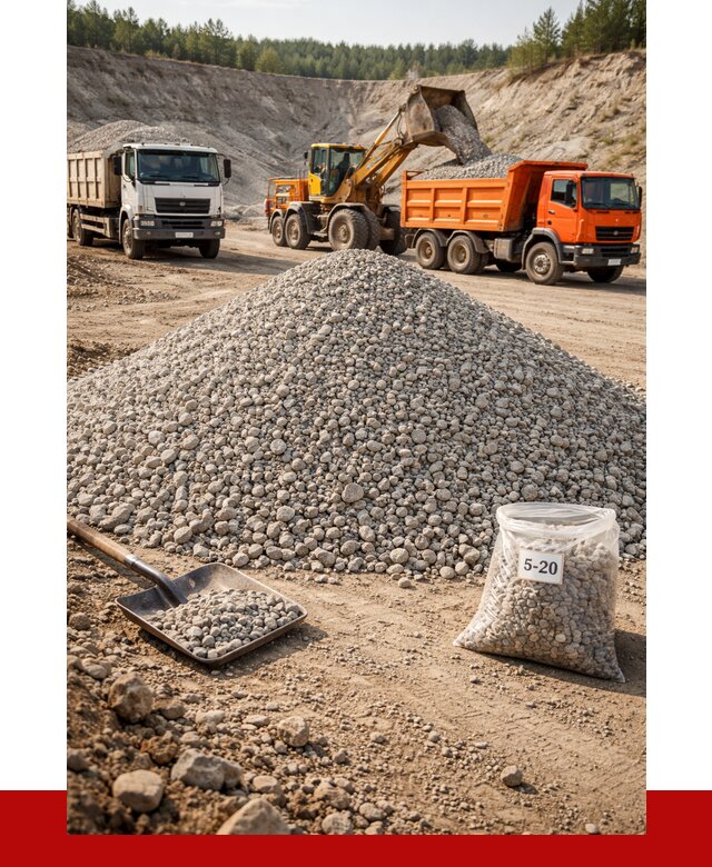 Доломитовый щебень фр. 5-20 в Искитиме от 4281 р. | ПРОНЕРУДСкм