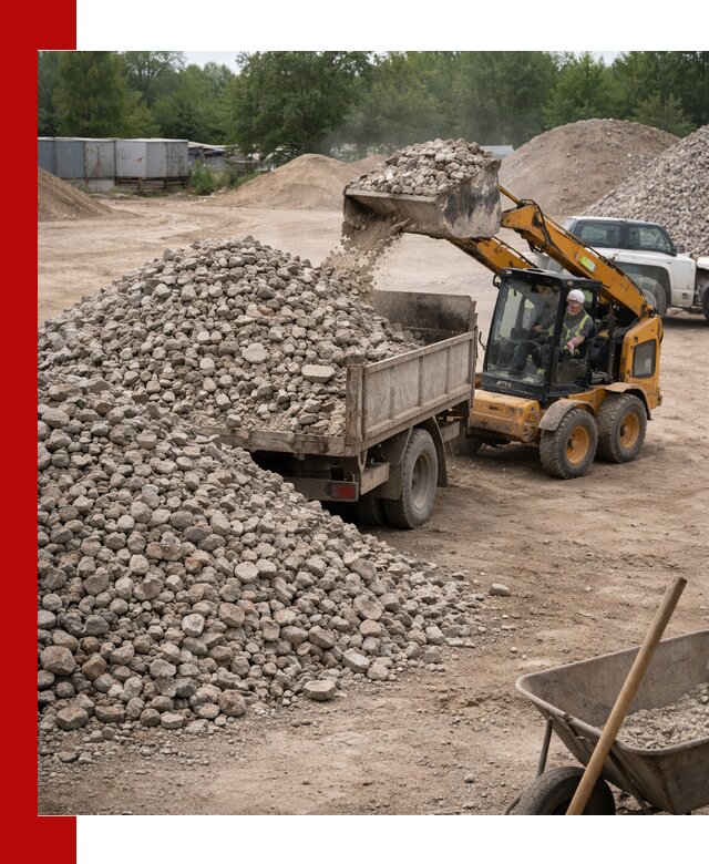 Доставка вторичного щебня в Искитиме для строительных работ