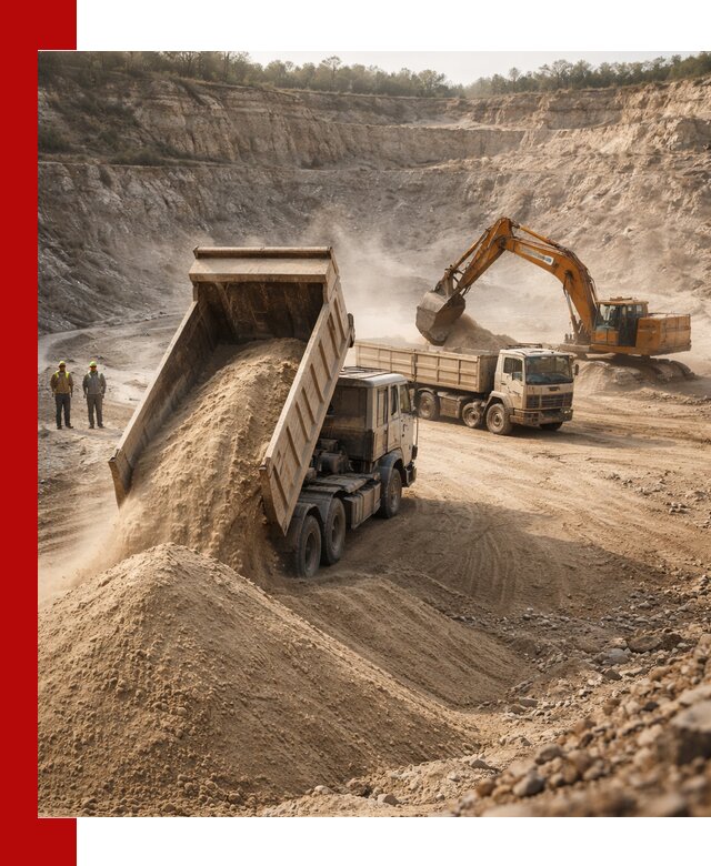 Карьерный песок навалом с доставкой в Искитиме