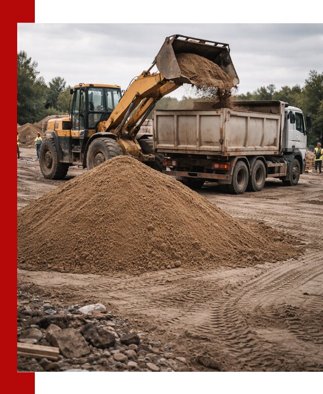 Доставка речного песка навалом в Искитиме быстро и выгодно