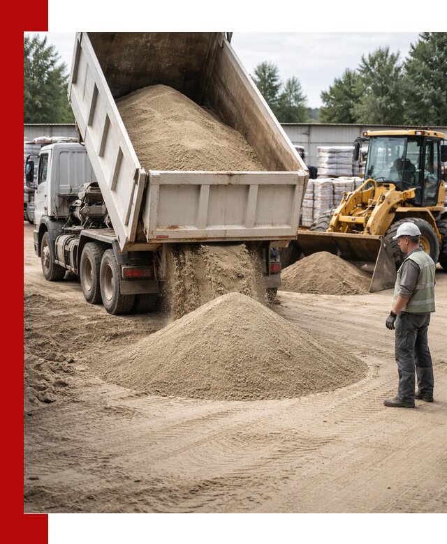 Поставка и доставка песка для бетона в Искитиме