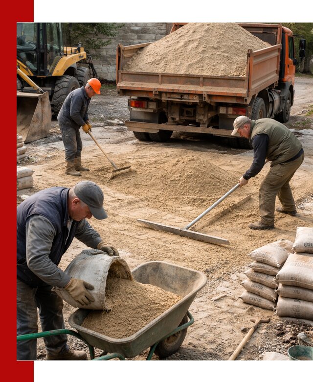 Поставка песка для стяжки в Искитиме с быстрой доставкой