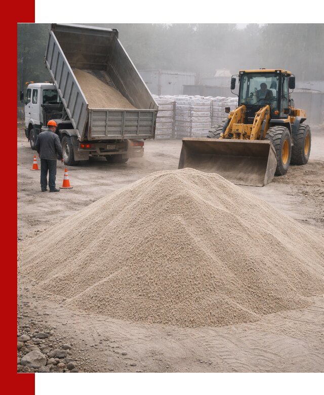 Кварцевый песок фракция 0–8 для стройработ в Искитиме