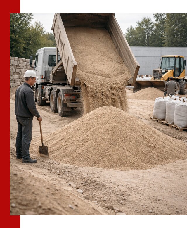 Кварцевый песок фракция 0–3 мм с доставкой в Искитиме