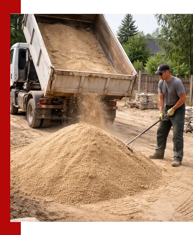 Доставка сухого песка самосвалами в Искитиме