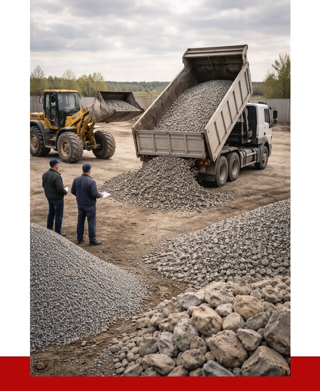 Гравий и камень с доставкой в Искитиме от 4281 р. - ПРОНЕРУДСкм