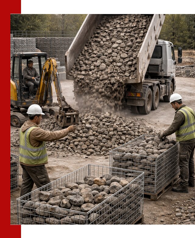 Камень для габионов фракция 100–201 в Искитиме