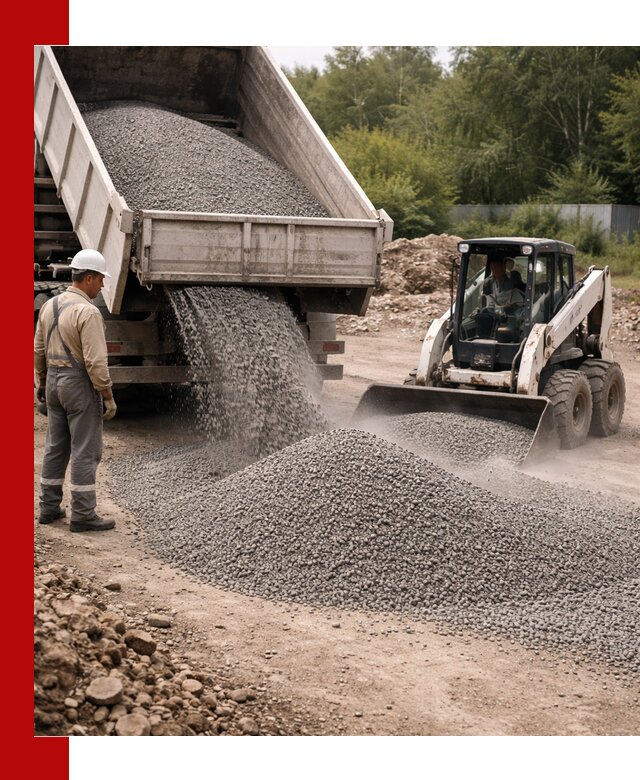 Доставка гравийного отсева 0-5 в Искитиме оптом и в розницу