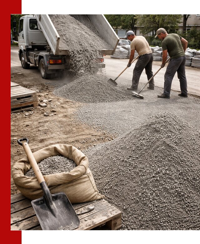 Отсев для тротуарной плитки в Искитиме — доставка и укладка