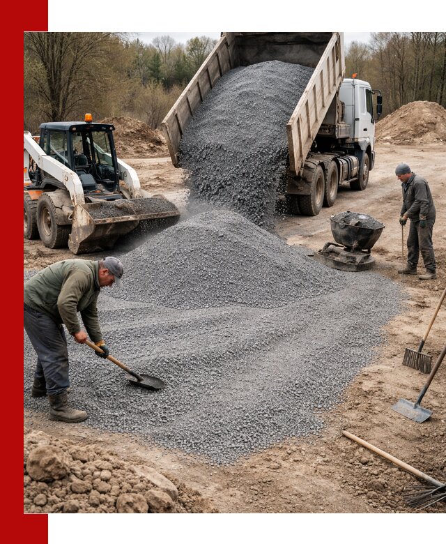 Отсев для подсыпки в Искитиме — доставка и подсыпка на участок