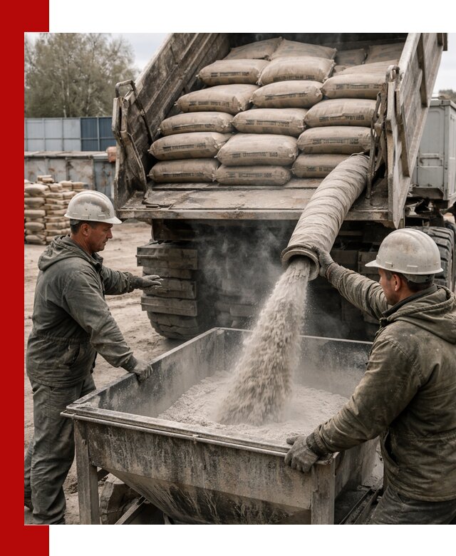 Доставка цемента М400 в Искитиме оптом и в розницу