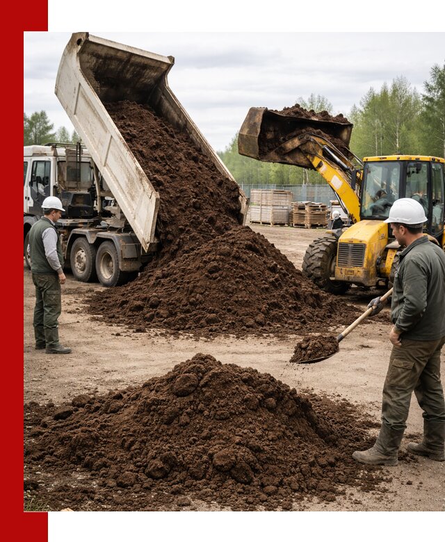 Доставка торфа оптом и в мешках в Искитиме