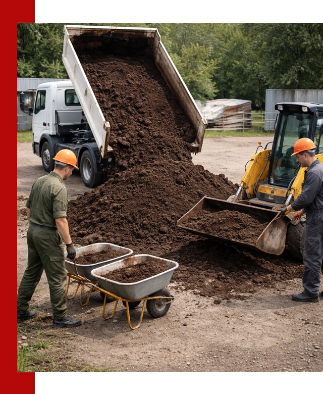 Доставка торфо-земляной смеси в Искитиме для огорода и ландшафта