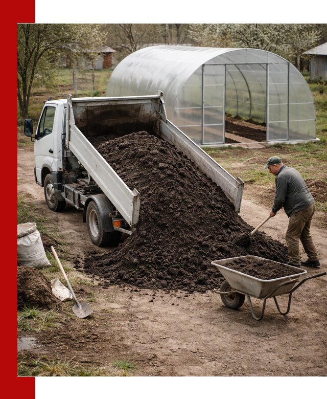 Чернозем для теплицы с доставкой в Искитиме