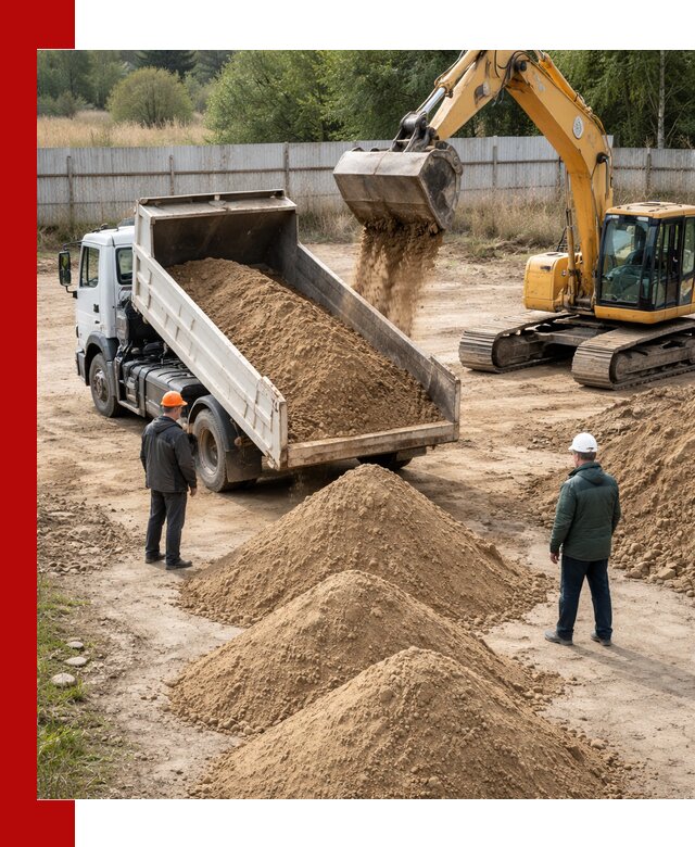 Доставка супеси вагонными и автопартиями в Искитиме