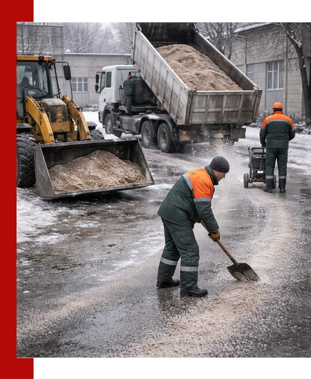 Реагент против гололеда с доставкой и нанесением в Искитиме