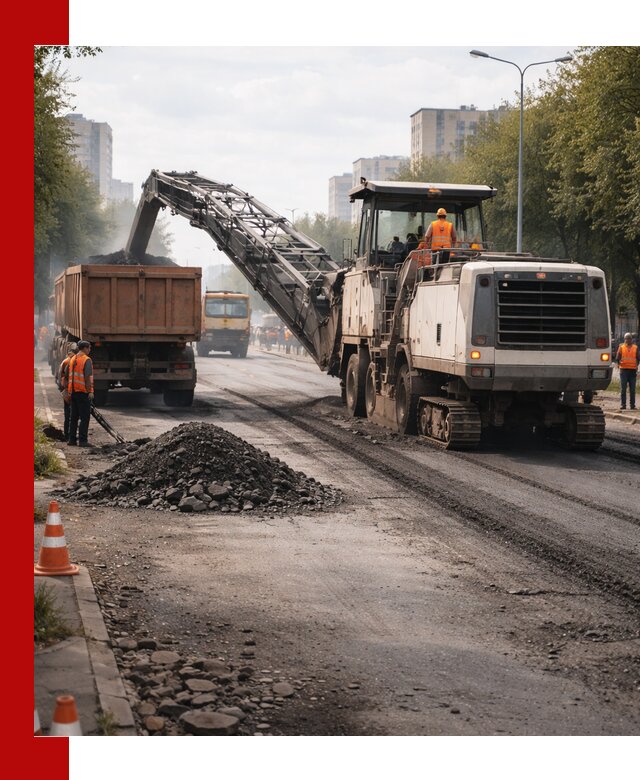 Фрезерованный асфальт в Искитиме — удаление и вывоз старого покрытия