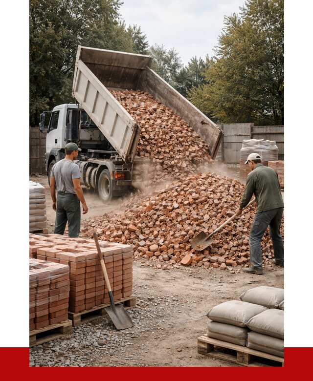 Бой кирпича в Искитиме с доставкой от 4281 руб/куб | ПРОНЕРУДСкм