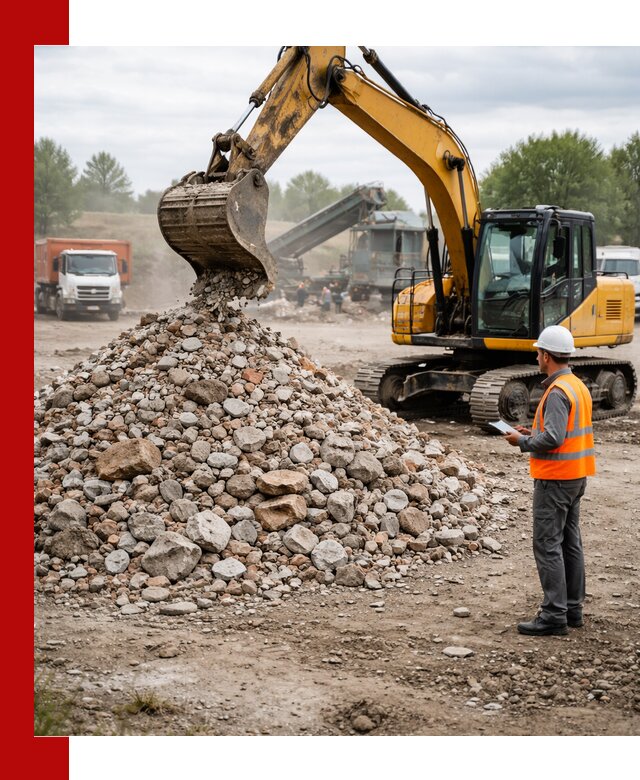 Доставка и вывоз строительного боя в Искитиме