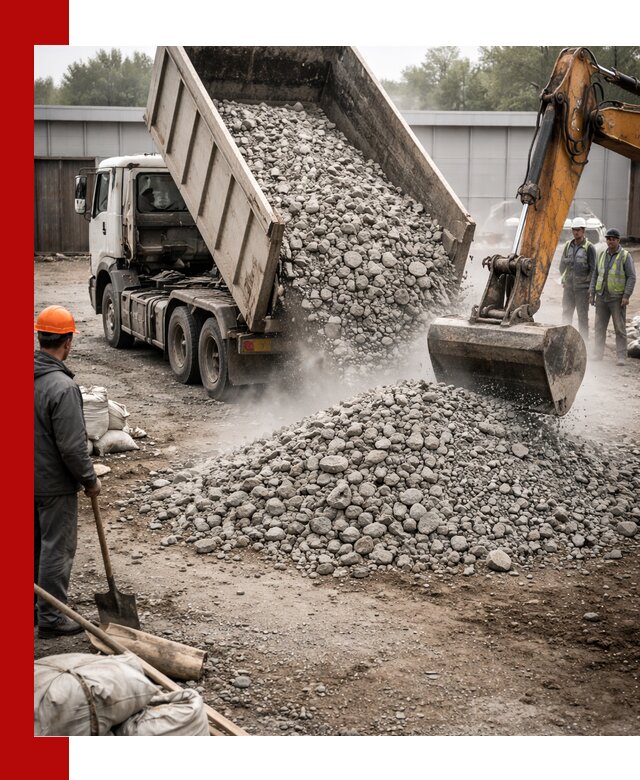 Доставка дробленого бетона в Искитиме оптом и в розницу