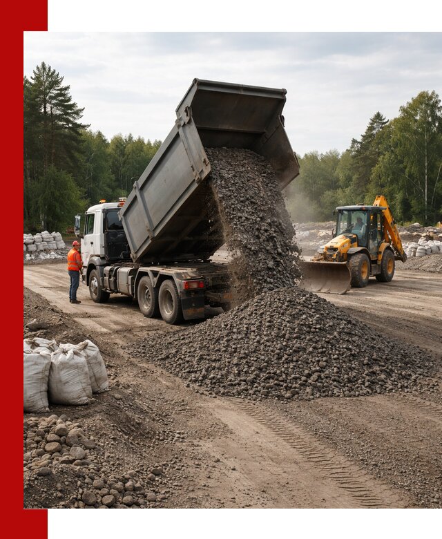 Доставка дробленого асфальта в Искитиме для дорожных работ