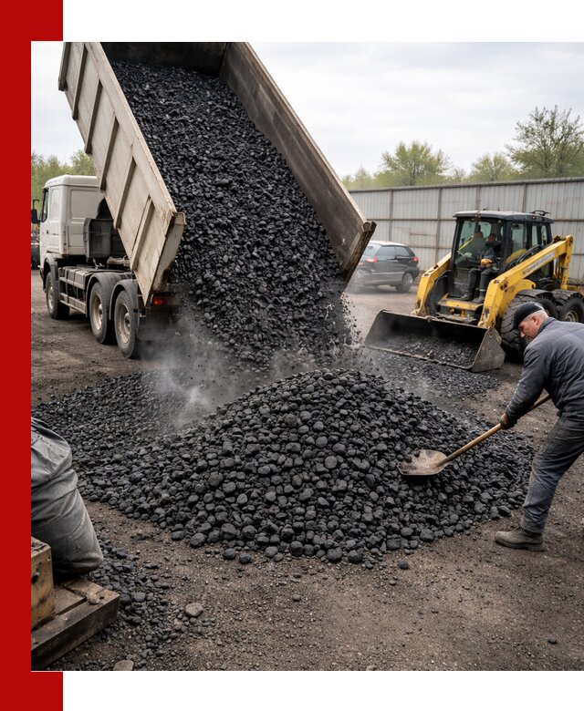 Доставка угля орех в Искитиме оптом и в розницу