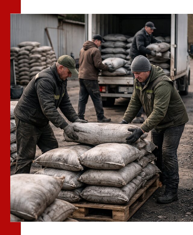 Доставка угля в мешках по выгодным ценам в Искитиме