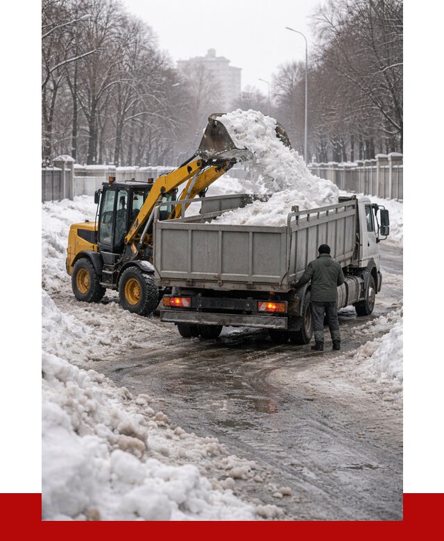 Вывоз снега с погрузкой в Искитиме от 3567 р. ПРОНЕРУДСкм