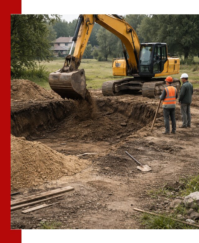 Рытье котлована под фундамент в Искитиме (быстро и недорого)