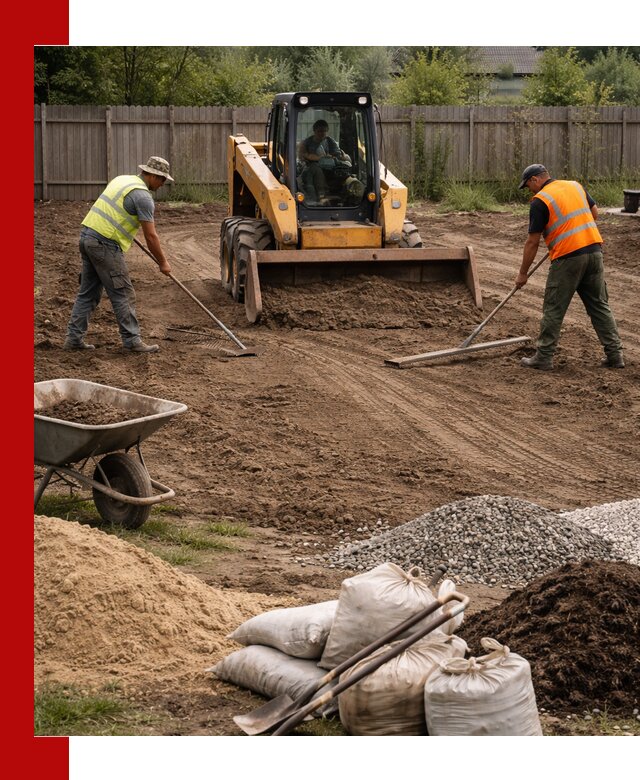 Выравнивание участка под строительство и благоустройство в Искитиме