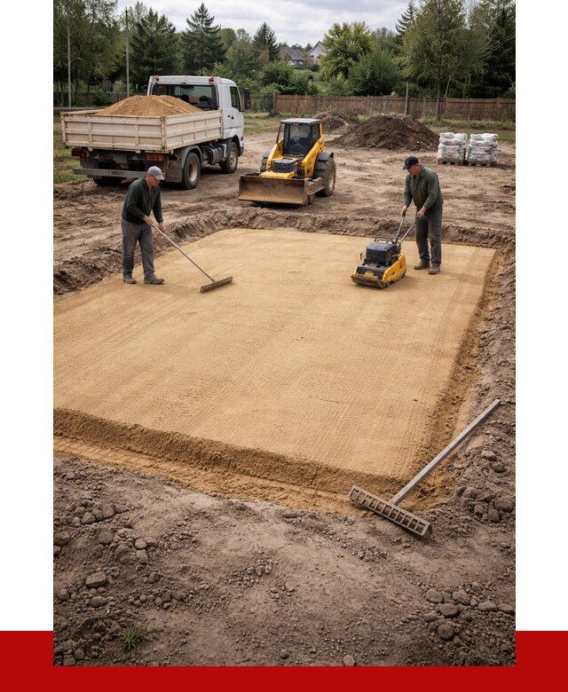 Устройство песчаной подушки в Искитиме от 4586 р. ПРОНЕРУДСкм