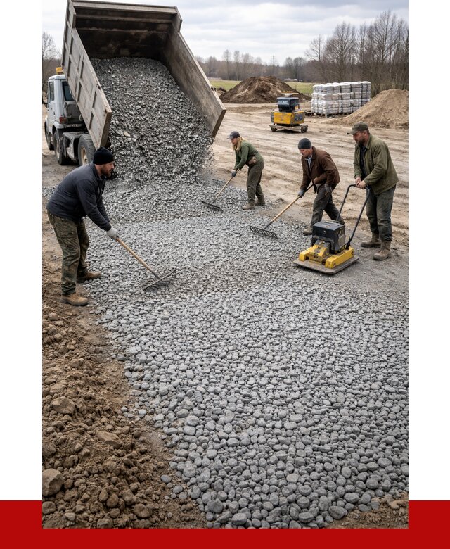 Устройство щебеночной подушки в Искитиме от 4586 р. ПРОНЕРУДСкм